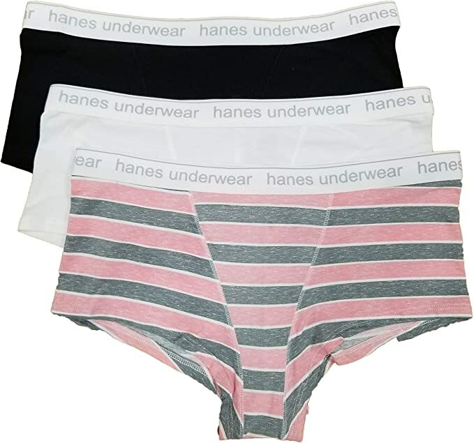 Hanes Premium Women’s Boyfriend Cheeky w/Comfort Flex Waistband (3 Pair) # 6/M
