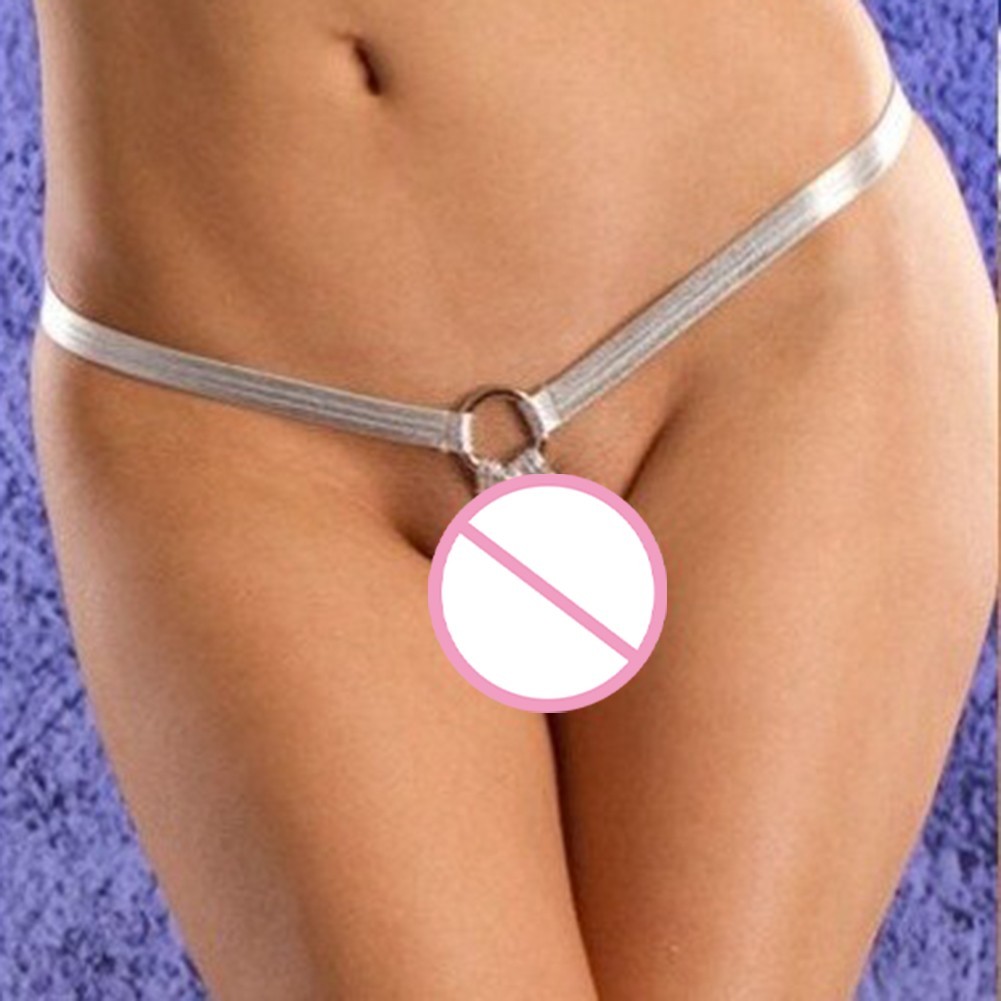 Attractive TBack Crotchless Female Underwear Thin Straps for Hotel Use