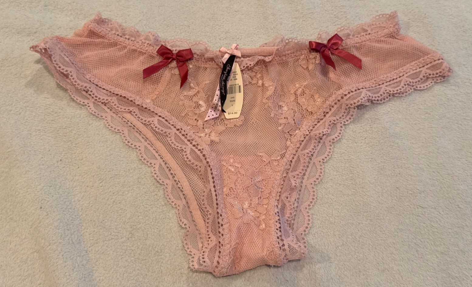 VTG Y2K Victoria’s Secret Sexy Little Things Lace Mesh Panties L Lot Of 2 NWT