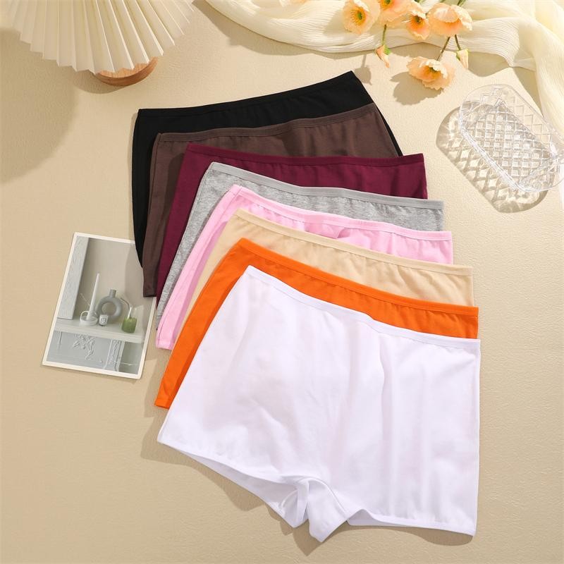 FINETOO 3PCS Women’s Cotton Boyshort Panties Low Waist Breathable Boxer Briefs