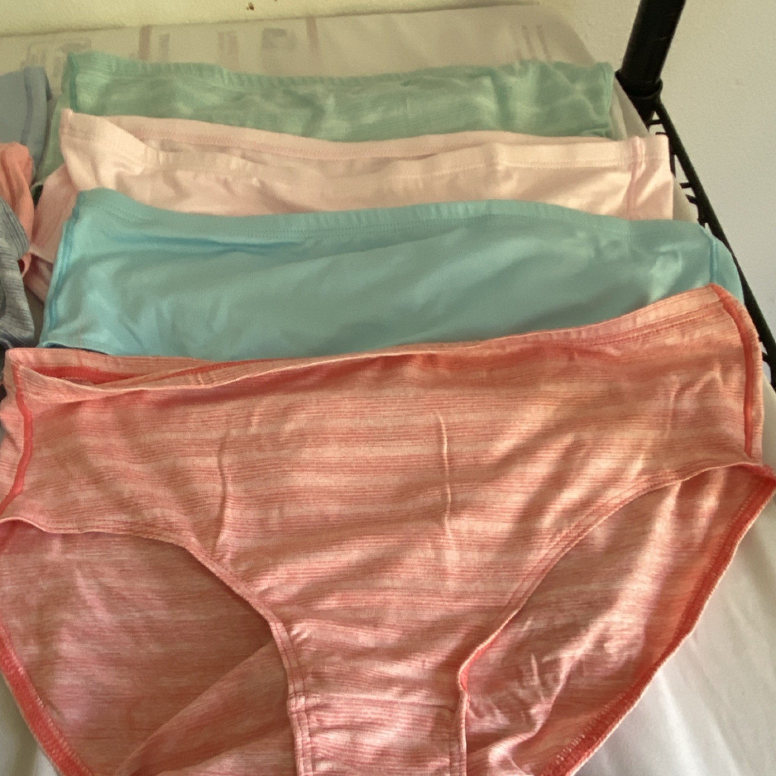 Hanes Women’s Brief Panties 7 Pack Size 16 Multicolor Striped Solid