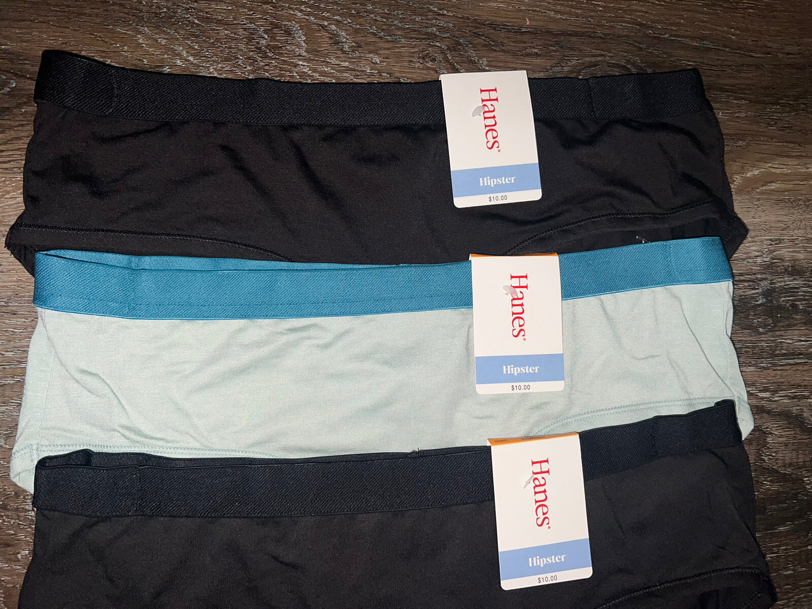 Hanes ~ 3-Pair Womens Hipster Underwear Panties Polyester Blend (A) ~ L/7