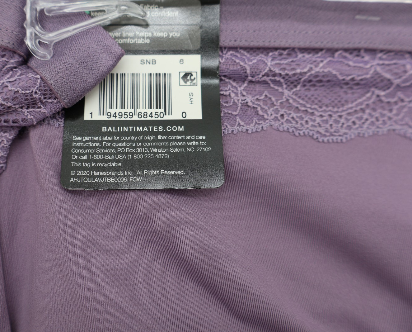 Bali Women’s Medium Beautifully Confident Brief Period Underwear DFLLB1 Purple