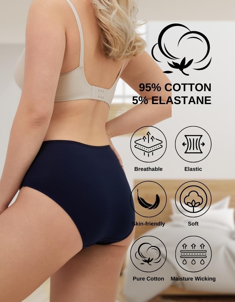 ALYA Premium Women’s Underwear, Organic Cotton, Mid Waist, Women’s Panties, A…
