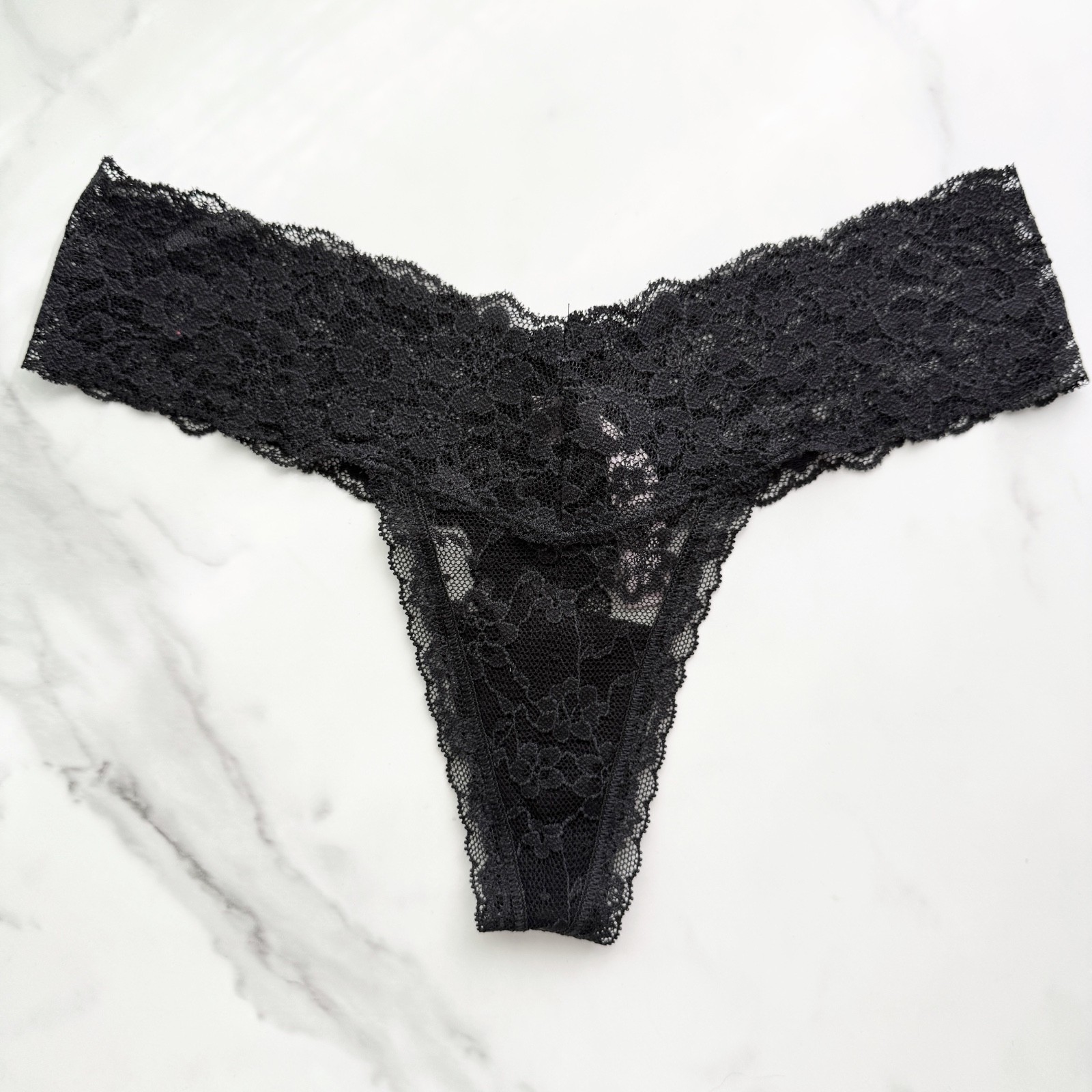 Victoria’s Secret The Lacie Posey Lace Thong Panty Black SZ XS/S/M/L/XL