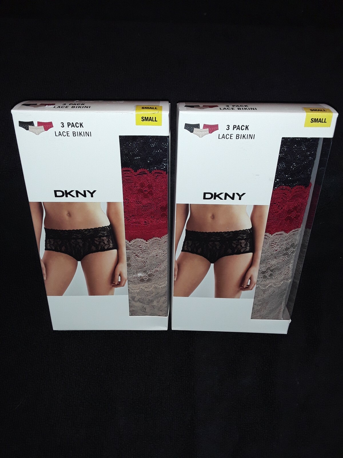 DKNY Lace Bikini Panties 2 × 3 pack Small (0 – 2) Total of 6 New In Package