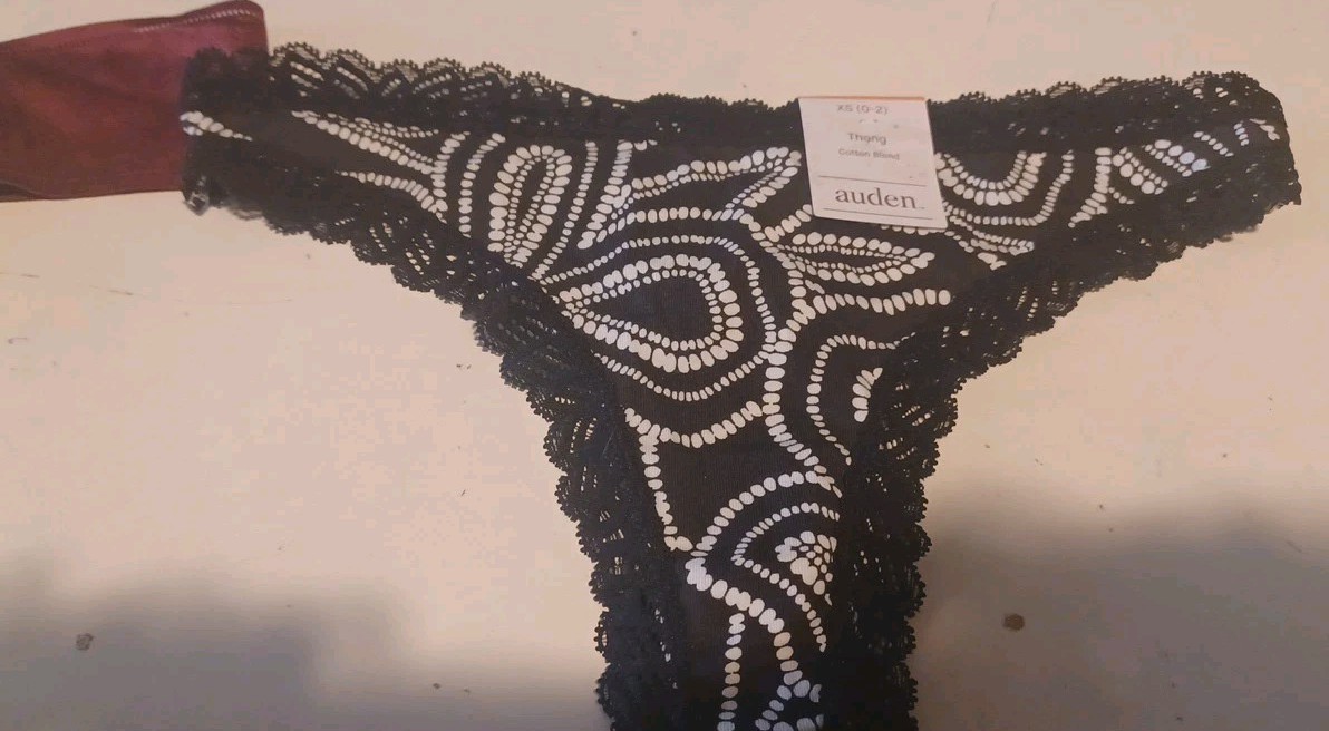 NEW Auden XS Cotton Blend Thongs Panties LOT OF 4 UNDERWEAR (0527-N)