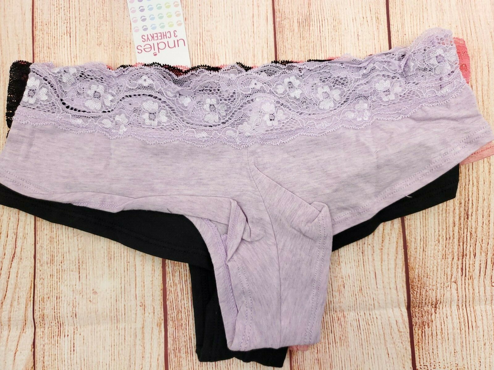 Undies.com Love ’em 3 Pack Cheeky Undies Lace Band Size S 5