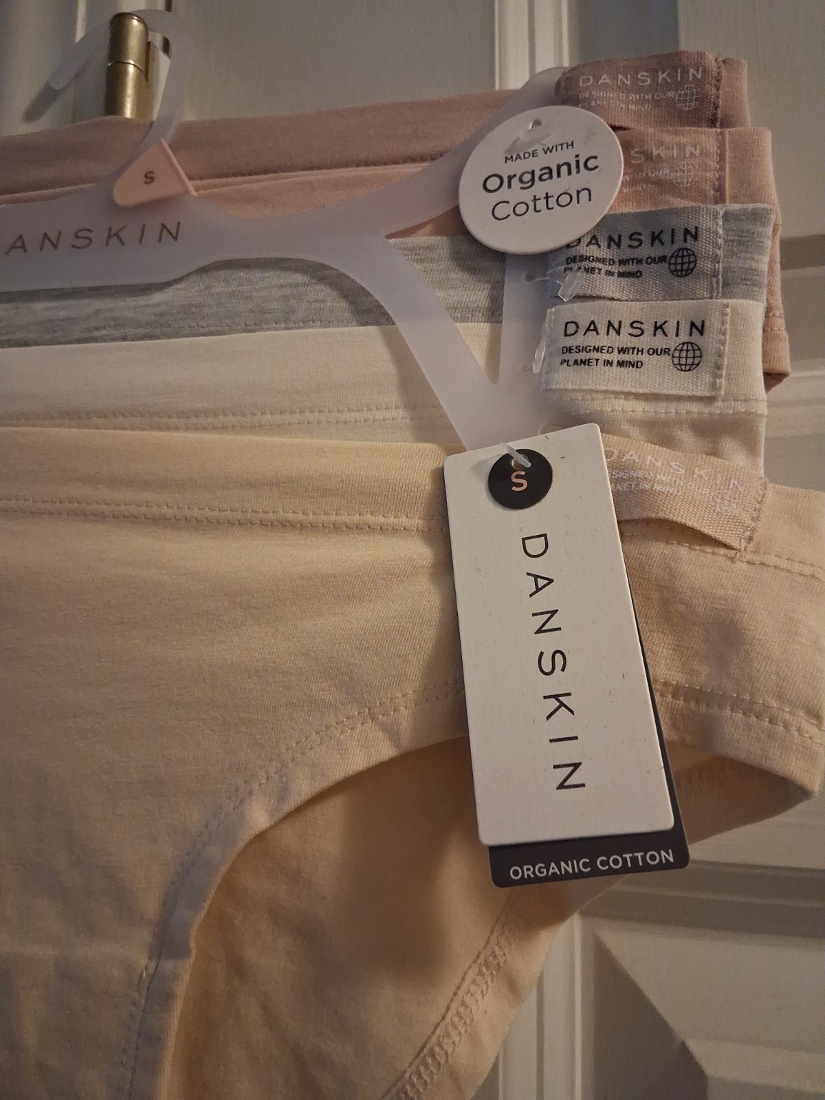 Danskin Organic Cotton Bikinis Panties Pack of 5 Size Small Earth tones NWT + 🎁