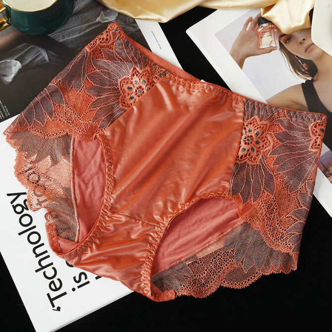 1-5 Pcs Womens Ladies Mid Waist Satin Panties Briefs Silky Lingeries Sexy Undies