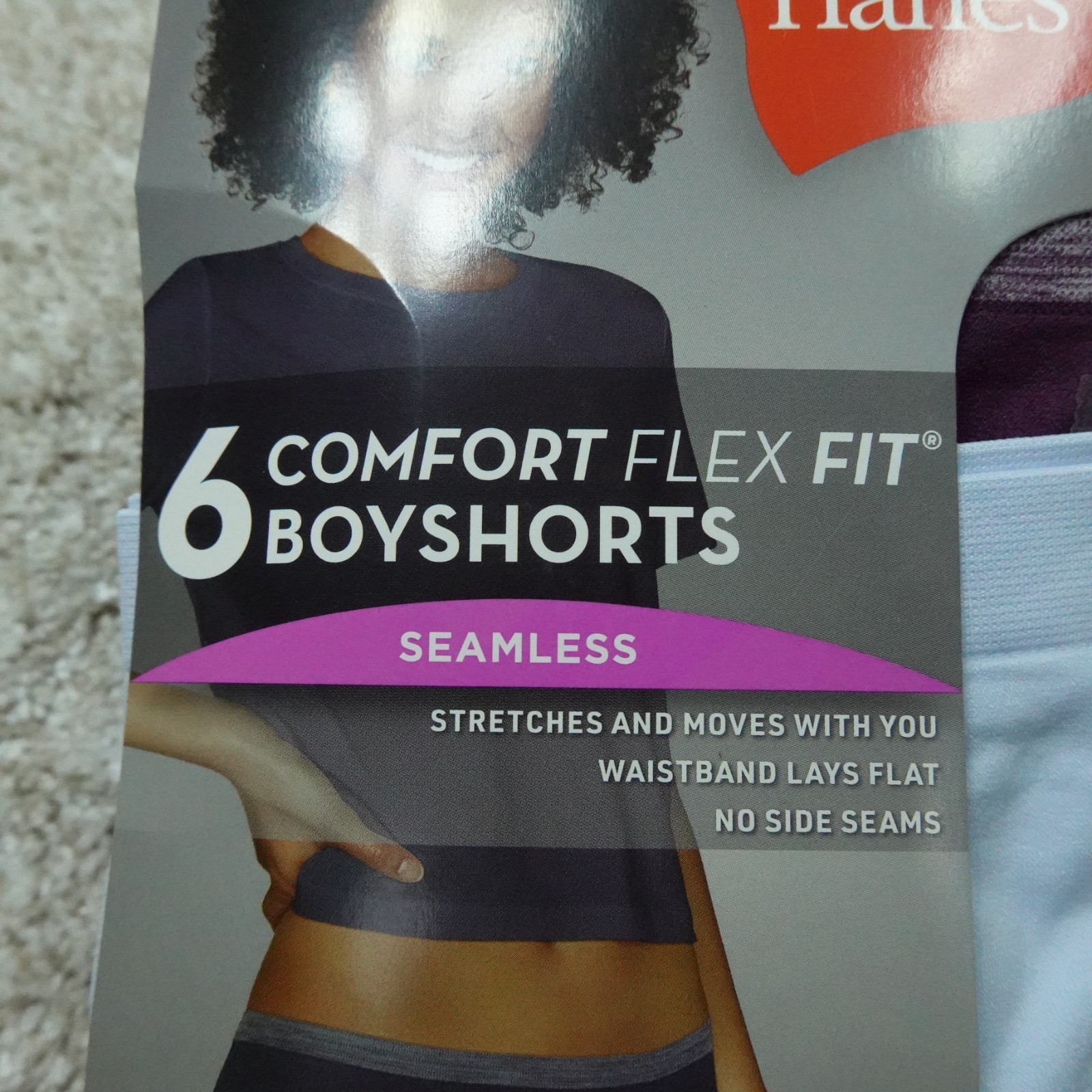 Hanes Underwear Womens 6 Medium Boyshorts Comfort Flex Fit Seamless 6 Pairs