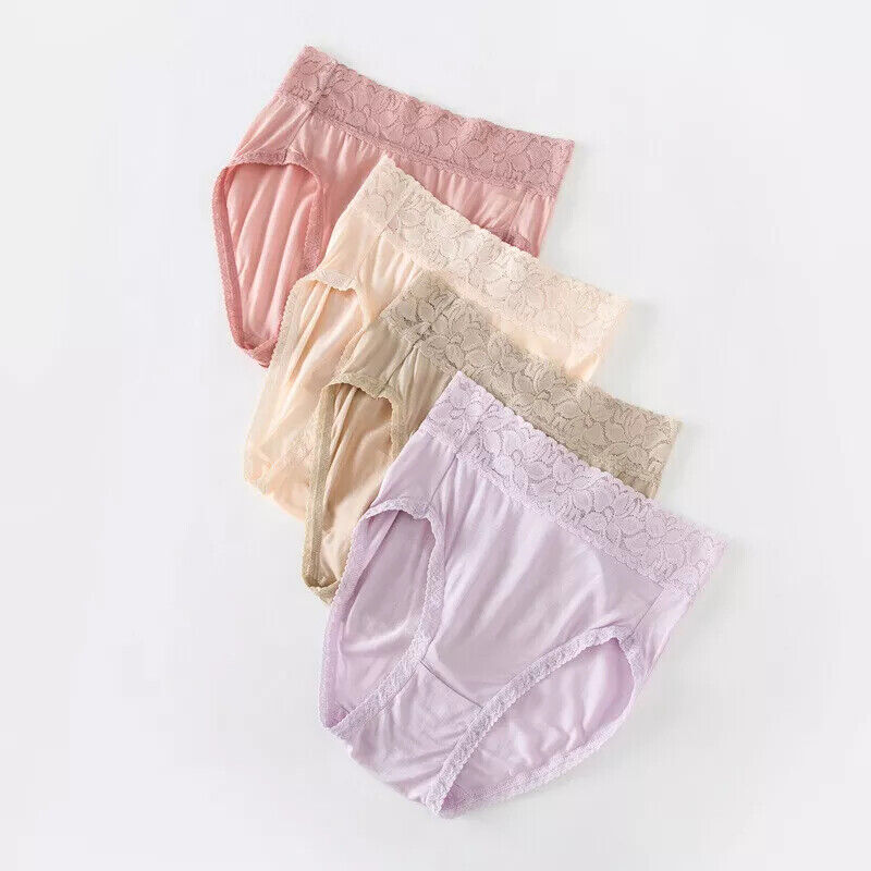100% Mulberry Silk Underwear For Women Briefs Thin Silk Lady Panties High Waist