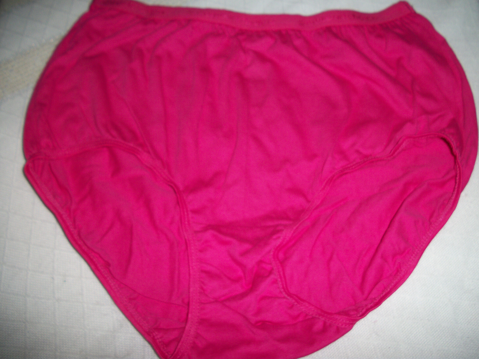 COMFORT CHOICE WOMENS PLUS SIZE 8 X-LARGE FULL CUT BRIEF PANTY 100% COTTON RED