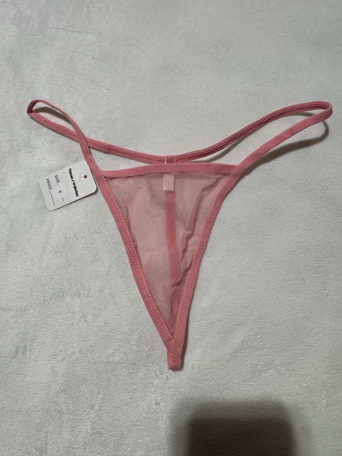 Pink Sheer Mesh G-String Thong Sizes S M L XL XXL New with Tags