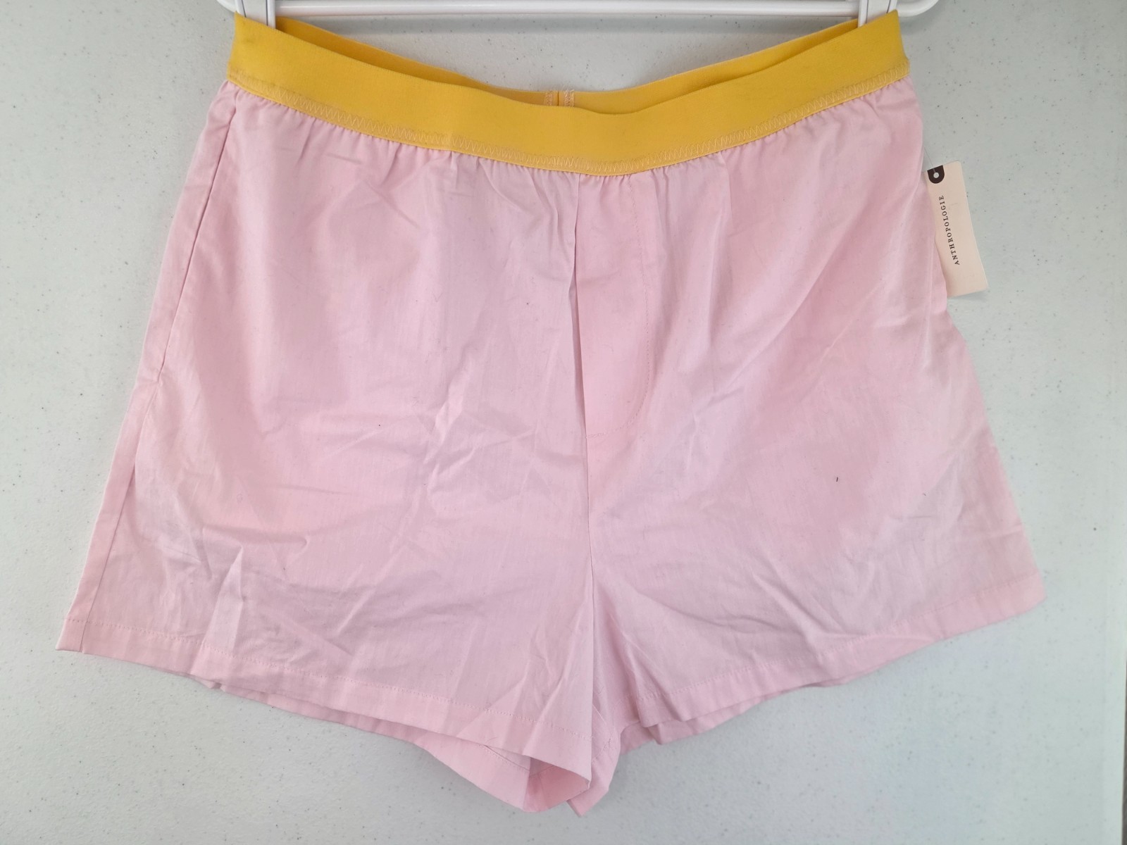 Anthropologie Women’s Medium Pink Boxer Lounge shorts NWT $38