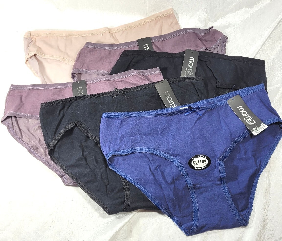 6 Pairs Mamia Women’s Lingerie Panties LP1703CK & LP1489CK – Size Medium