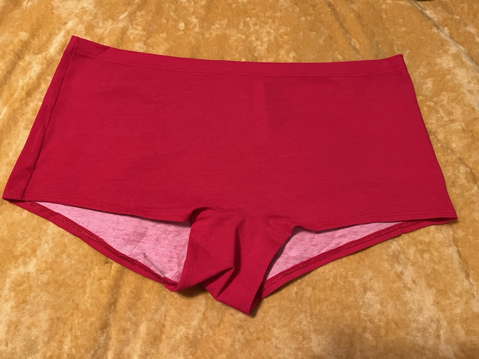 Victoria’s Secret Pink Red Gingerbread Man Boy shorts Panties XL New NWT