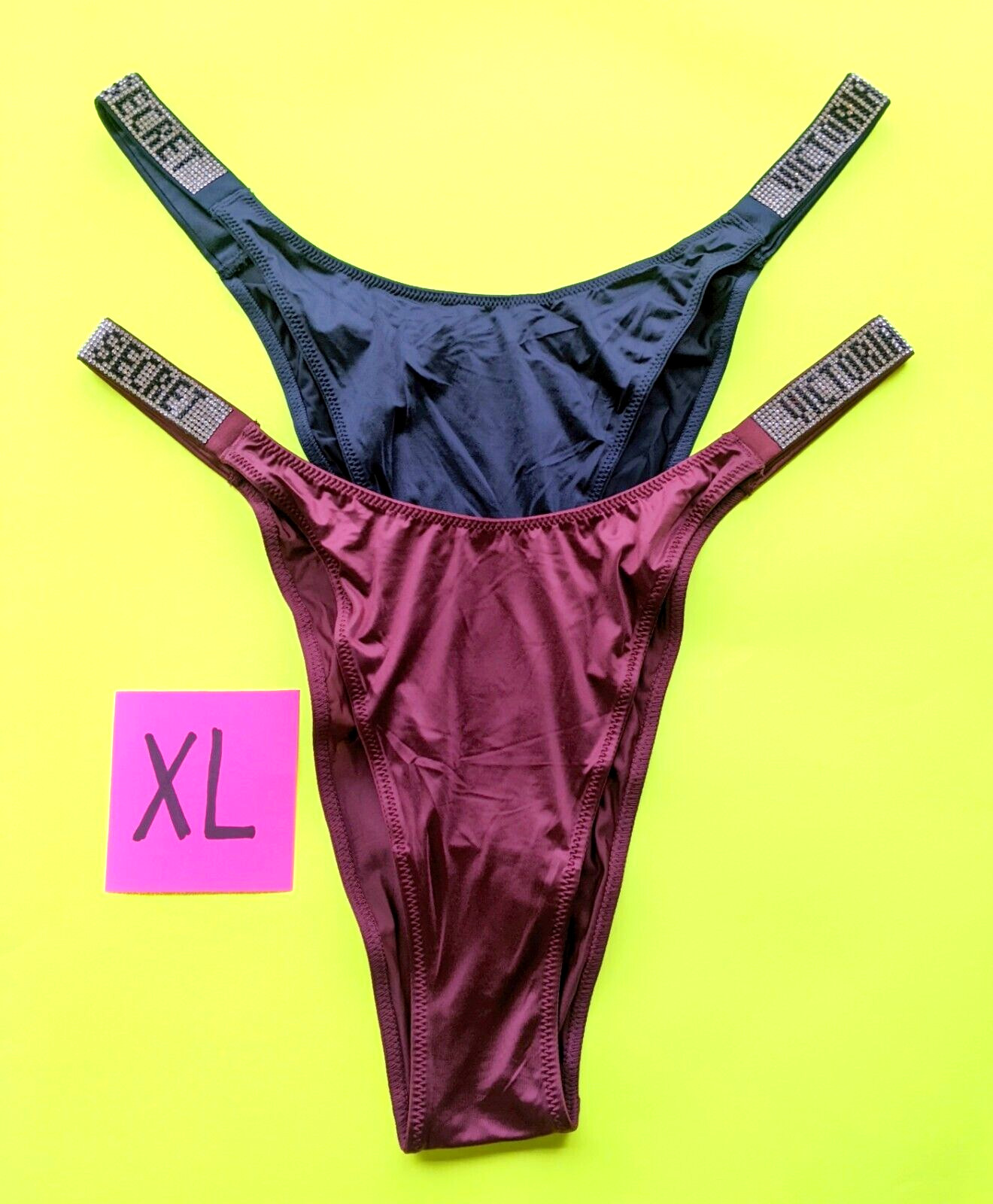 Victoria’s Secret Very Sexy Rhinestone Shine Strap XL Panties Bundle – Lot of 2