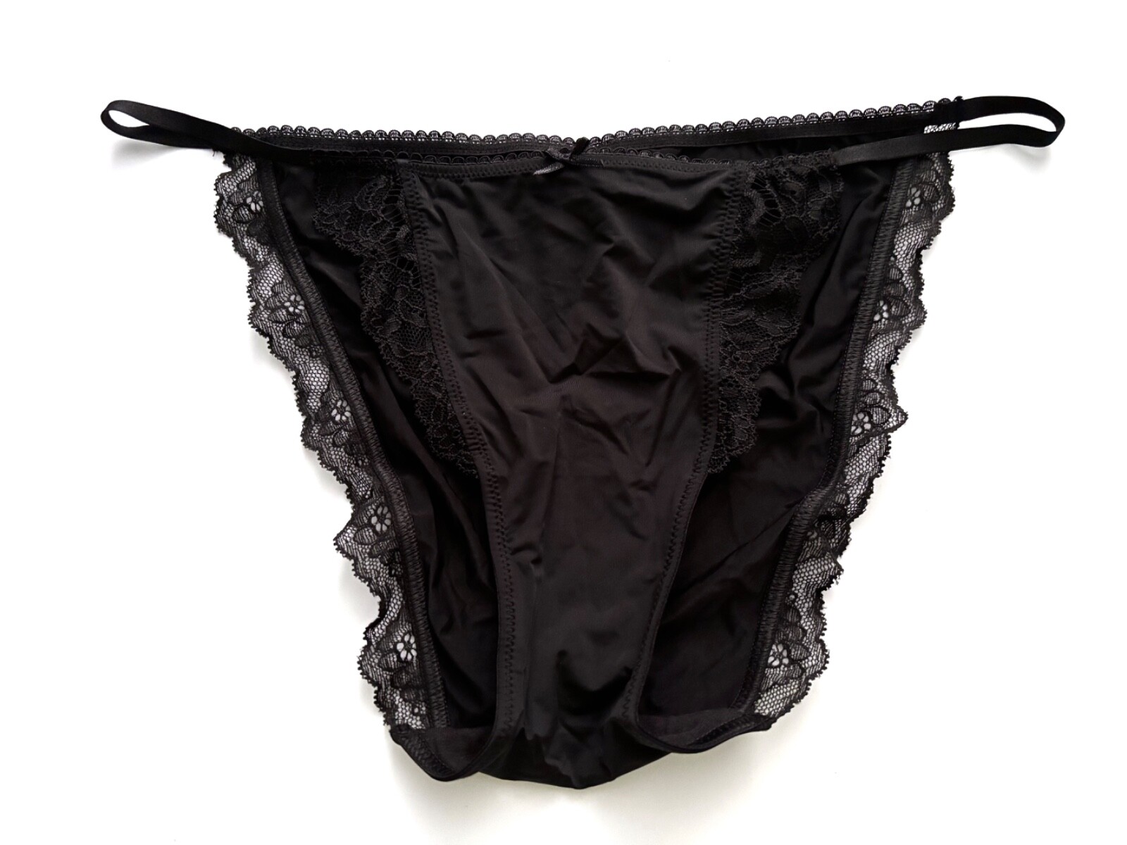 Victoria’s Secret String Bikini Panty Dream Angels Black Stretch M L 2XL
