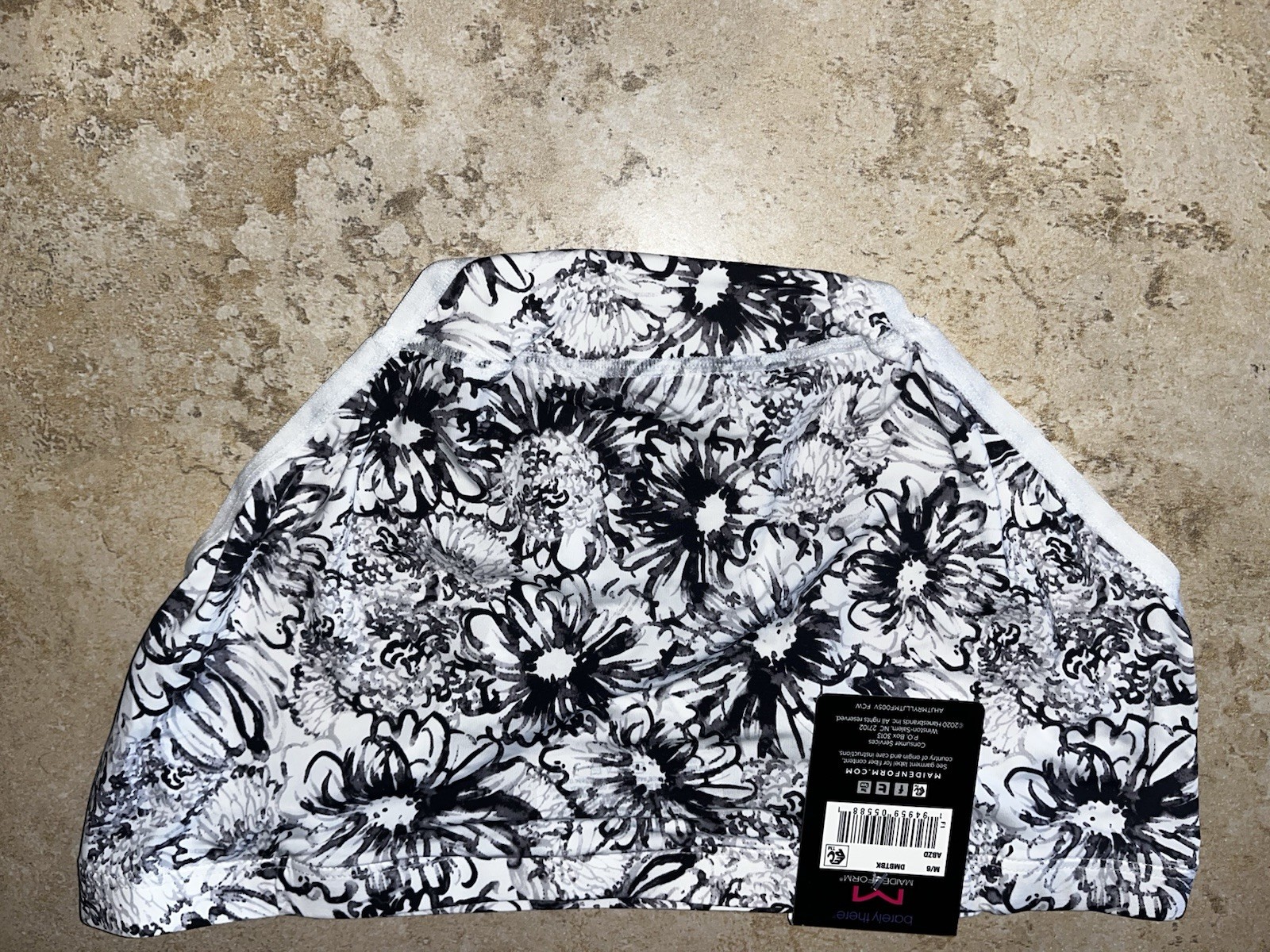 NWT Maidenform Invisible Look BARELY THERE Black Floral Bikini Panty Medium 6