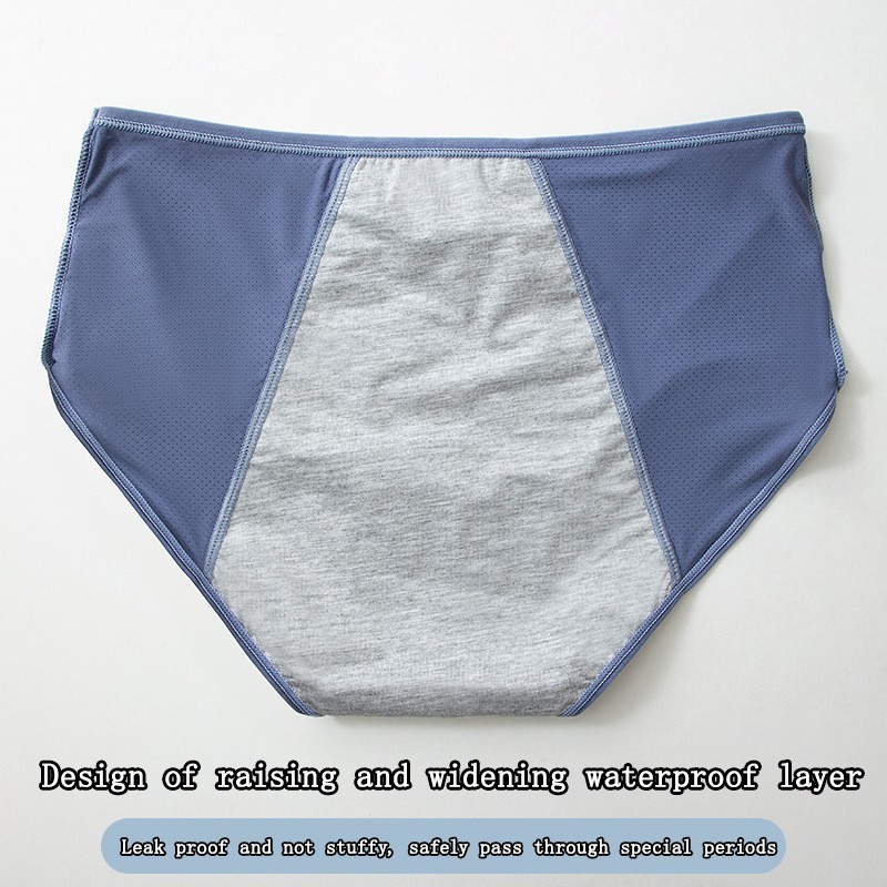 6 Pack Period Underwear Women Leakproof Panties HighWaist Menstrual Briefs M-3XL