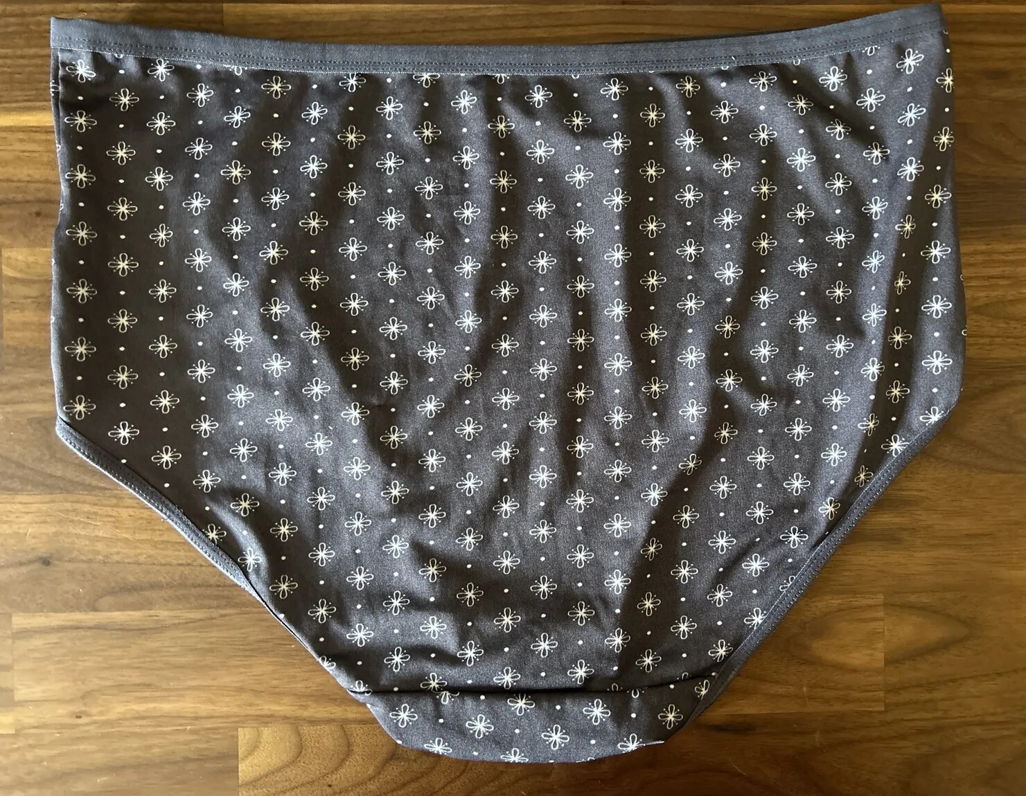 Kathy Ireland Womens Brief Underwear Panties Dark Gray Atomic Design 3X