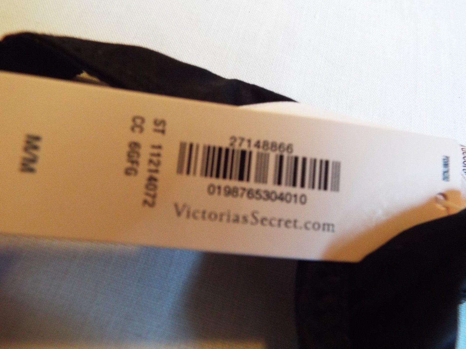 NWT Victoria’s Secret Shine Strap Lace Thong Panty rhinestone Black M