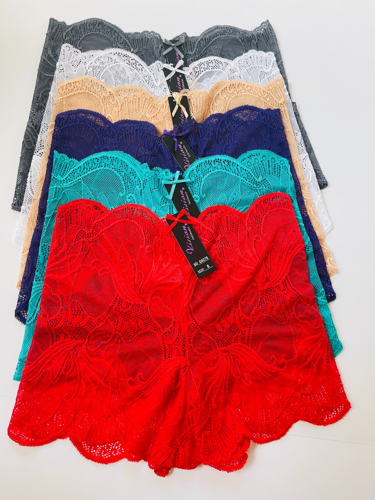 Lot of 6 Women’s Sexy Boyshorts Underwears Lace Panties Cheeky Boxer Short S-4XL