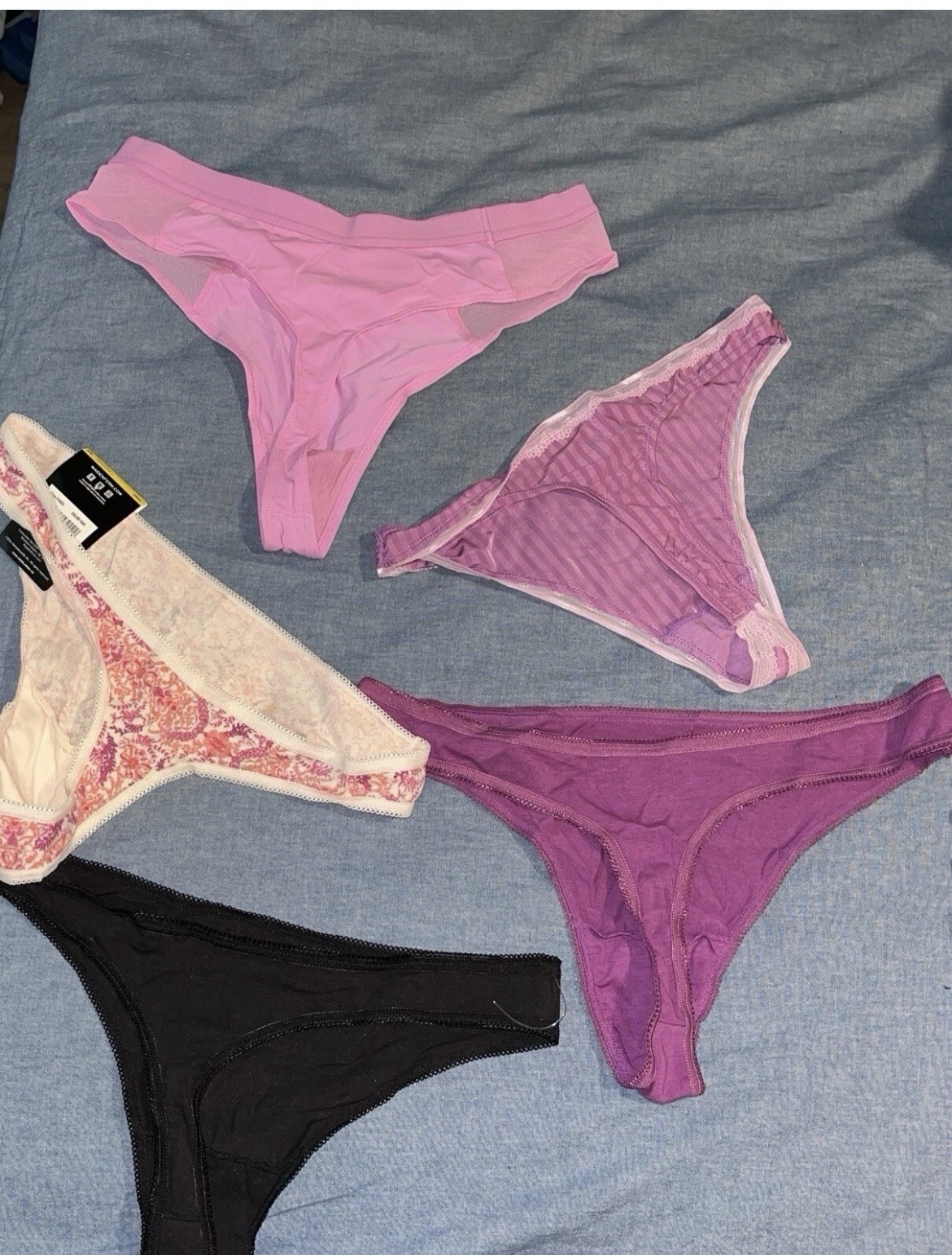 Maidemforn Warner Multi Style Thongs G Strings Lace Size S Lot Of 7 See Tags”