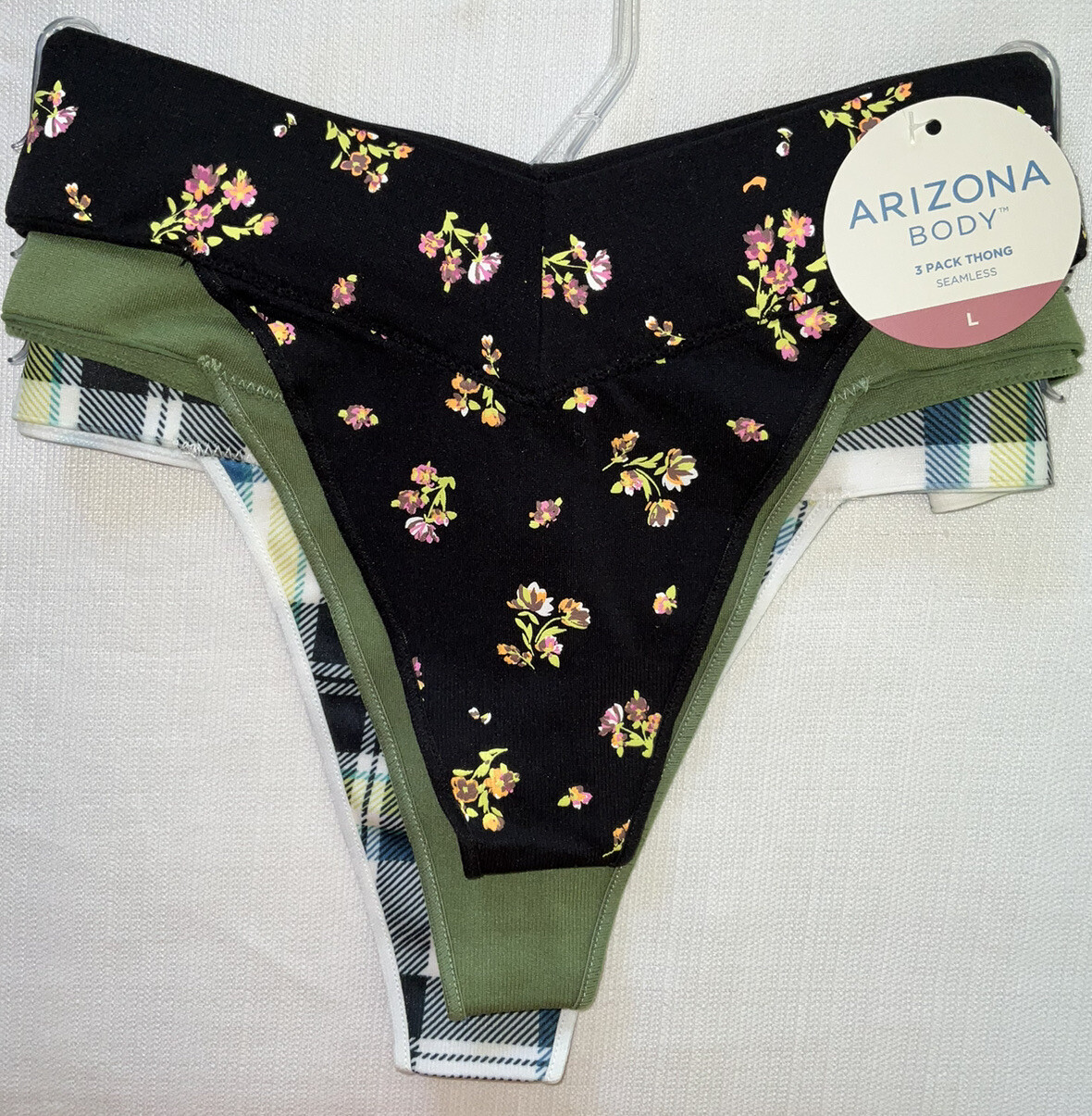 Arizona Body, Pack Thong, Seamless, NWT, Size Large, Intimates