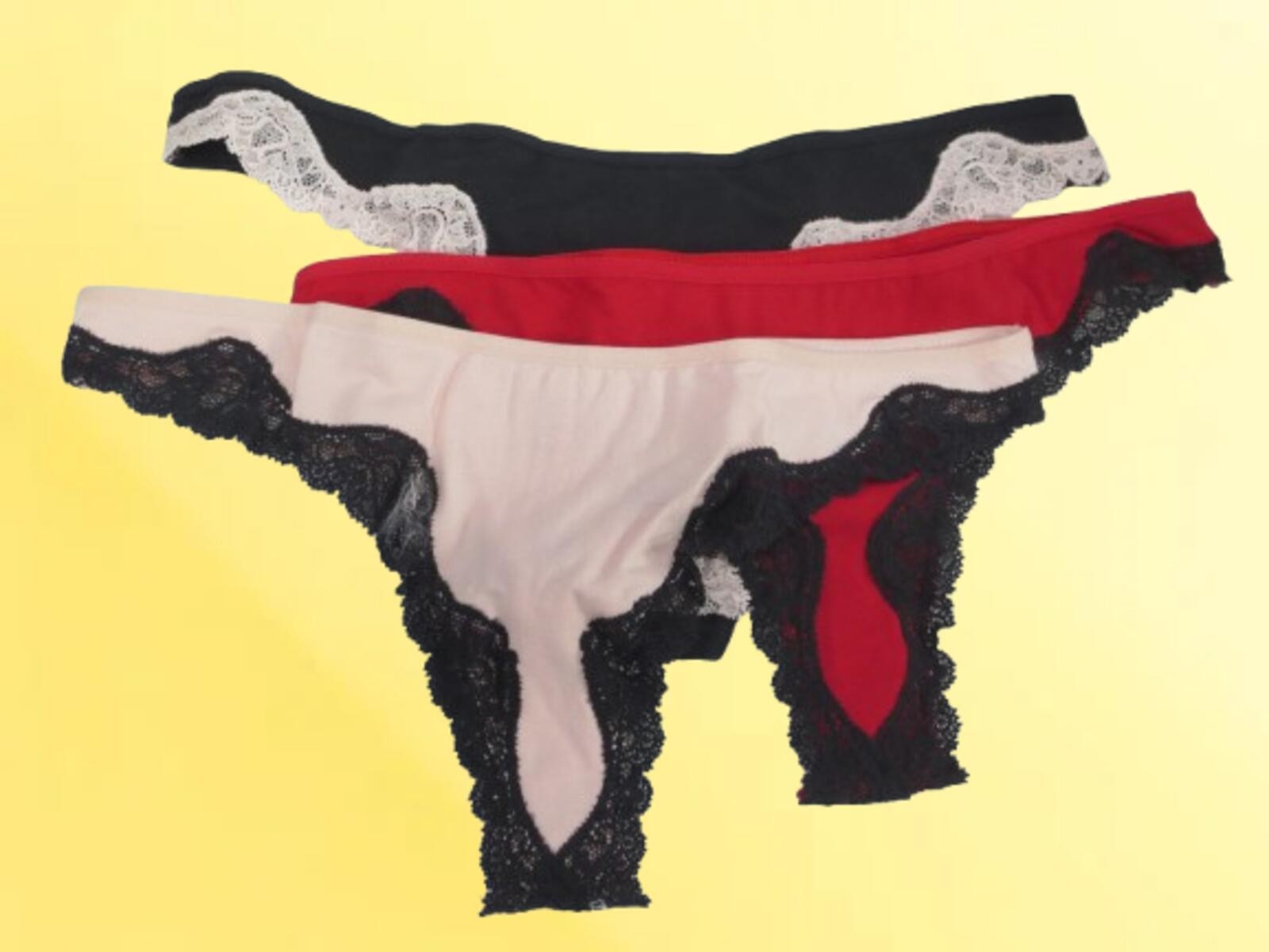EXPRESS INTIMATES COTTON SPANDEX THONG PANTY BLACK, PINK & RED SIZE S 3PC SET