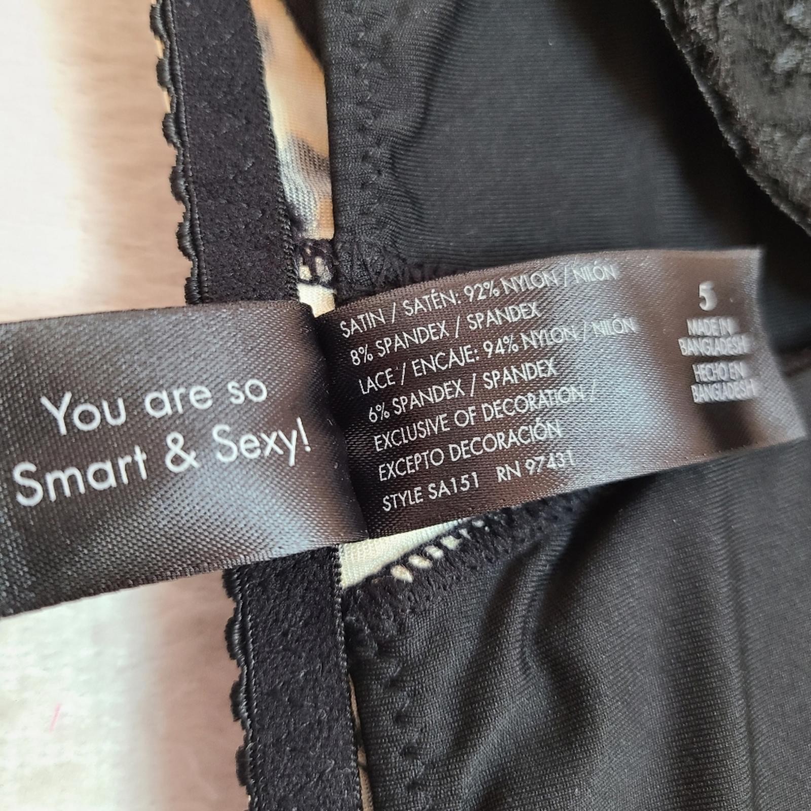 VTG Smart & Sexy Silky Satin BBL Padded Bum Shaping Bikini Panty Size Sm