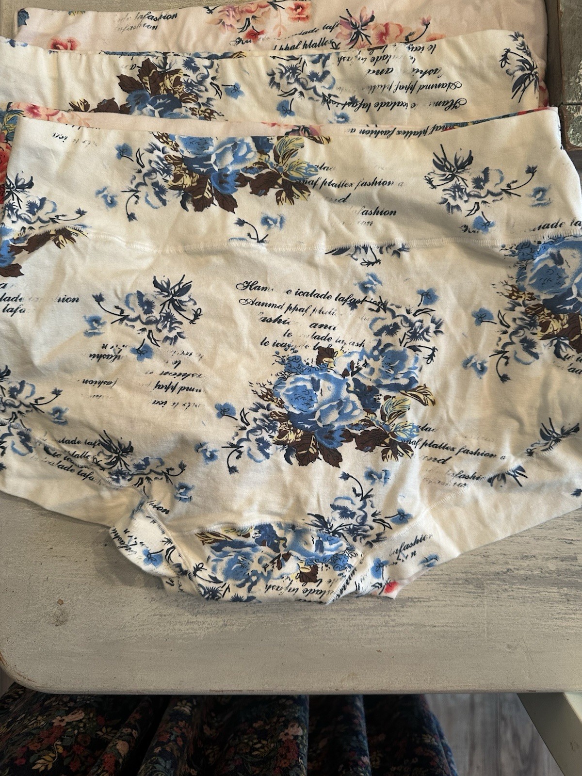 pcs Comfy Floral Print Triangle Panties- Soft, Breathable, Stretchy