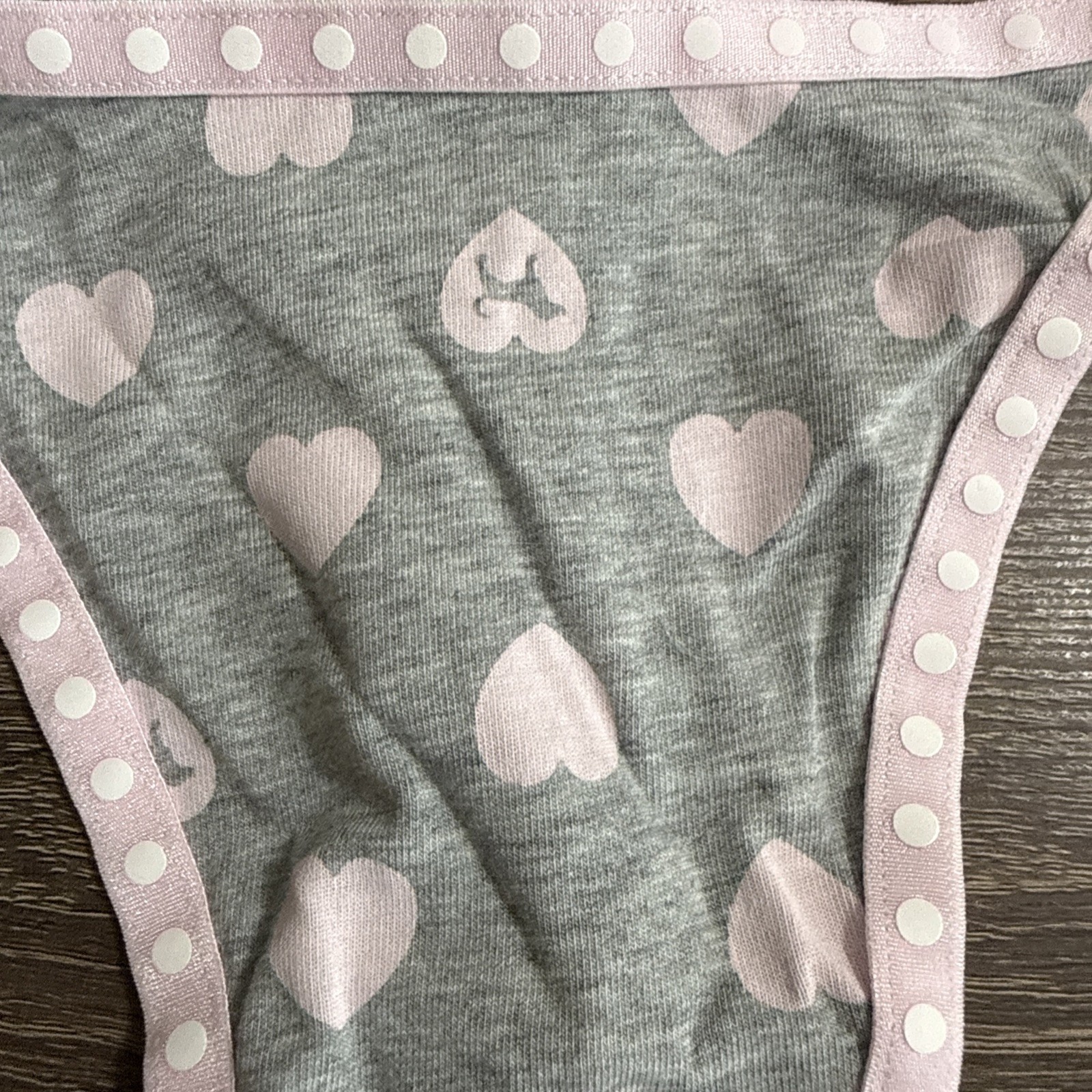Pink By Victoria’s Secret Medium Gray Strap, Cotton Thong Panties
