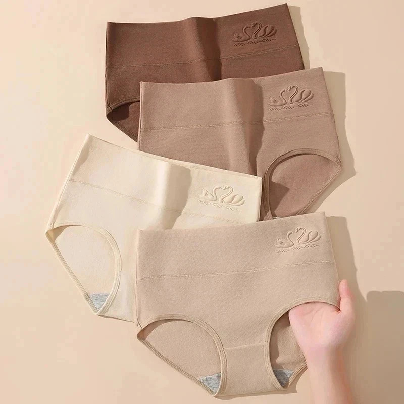 Women 4Pcs Fluxe Incontinence Underwear Leak-Proof Panties Cotton Brief Washable