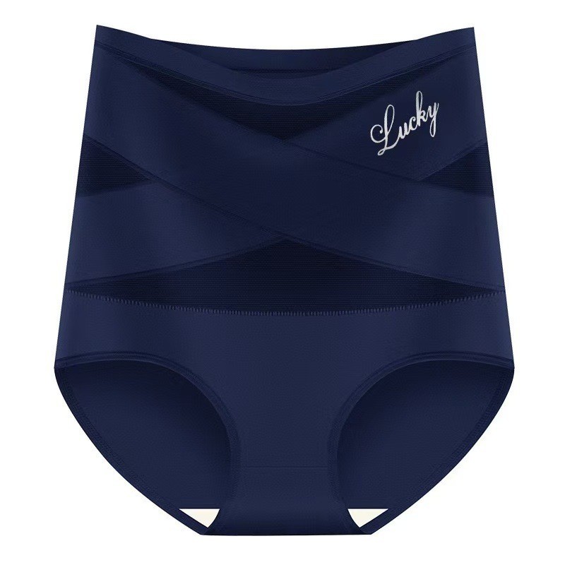 1 Pack High Waist Tummy Control Panties Shaping Cross Strap Briefs Women