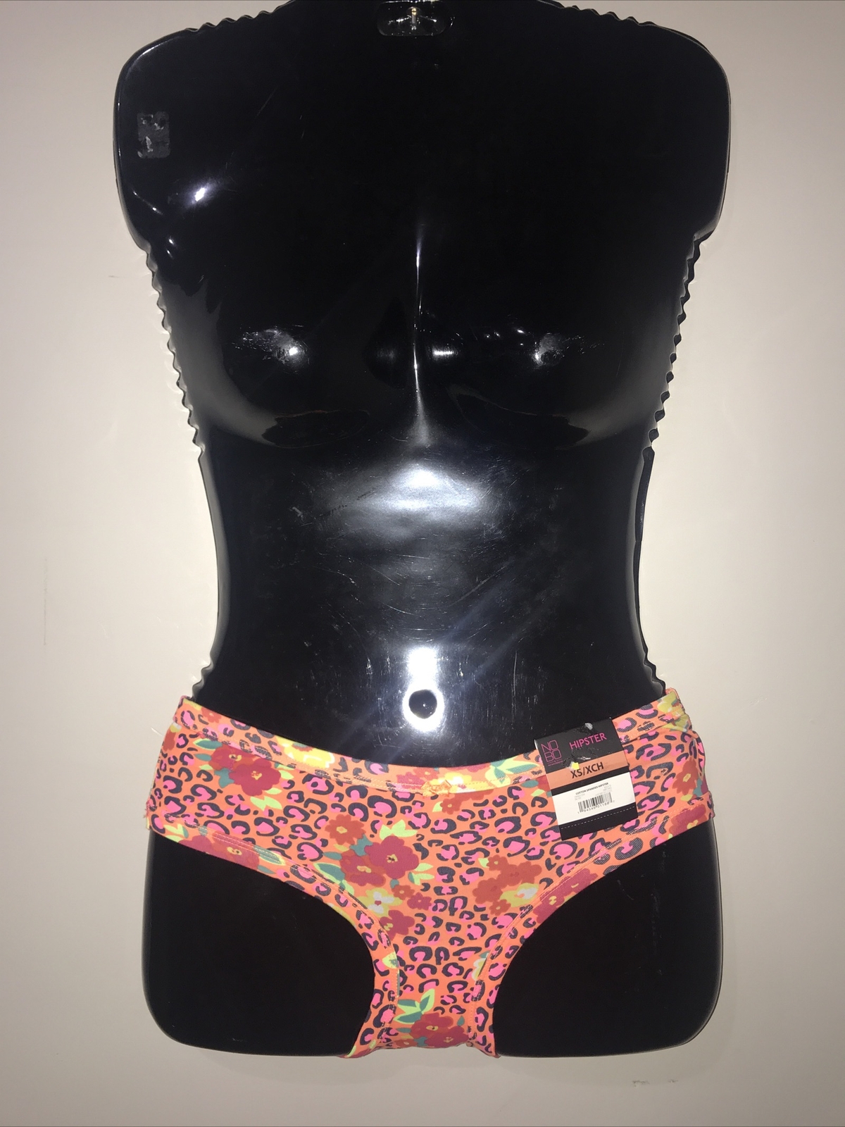 No Boundaries Black Orange Floral Cotton Bikini Panty Sissy Underwear Size XS