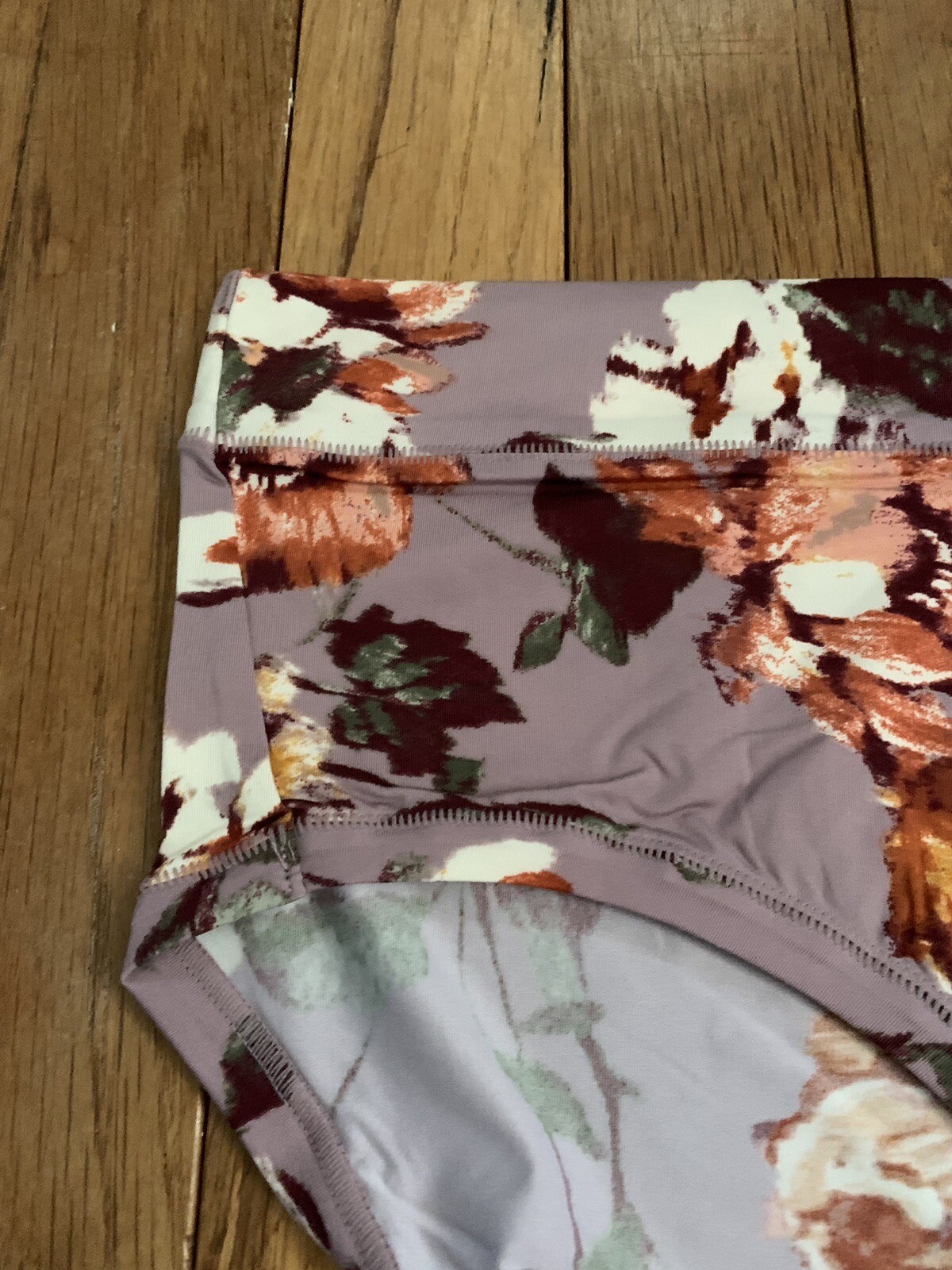 Plus Sz 26/28 Lane Bryant Cacique Comfort Bliss Hipster Nylon Mauve Lilac Flower