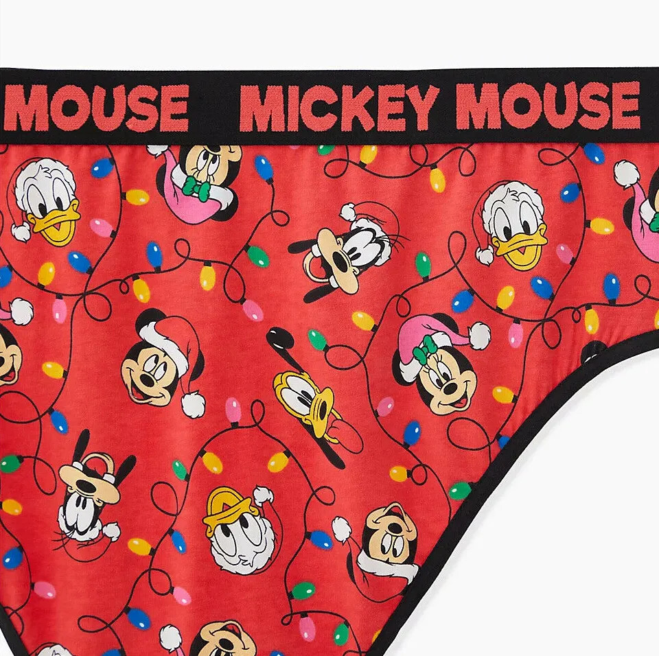 Torrid Disney Mickey Christmas black & red cotton hipster sz 1X 2X NWT