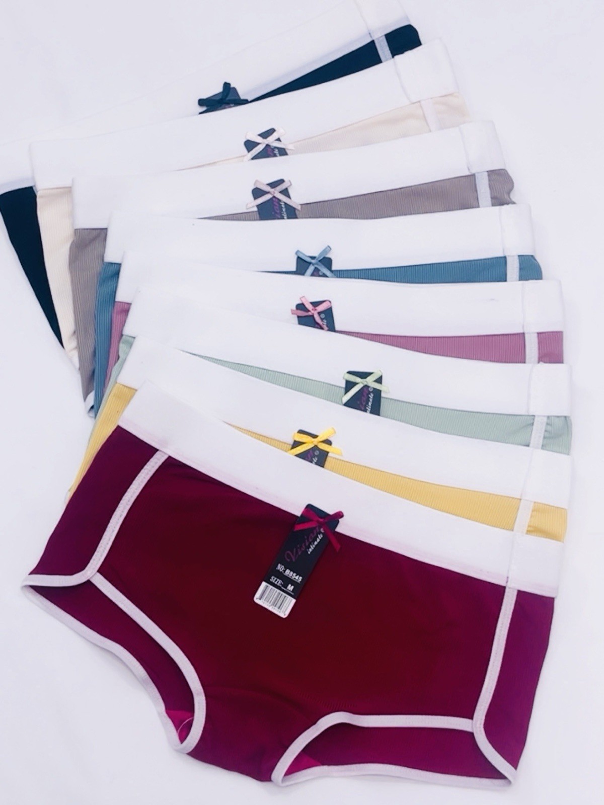 NEW Lot 6 Boyshorts Panties Nylon Underwear Women’s Ladies Girls 8545 Size S-XL