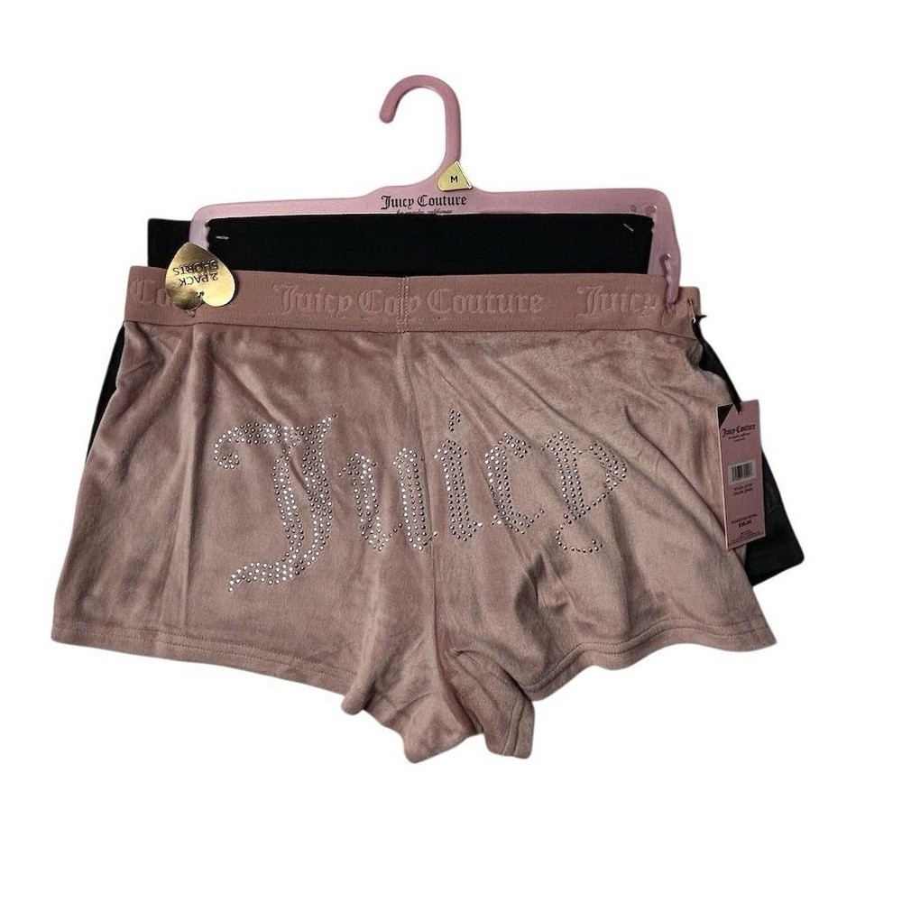 Juicy Couture Women’s Sleep Shorts 2-Pack M Multicolor Rhinestone