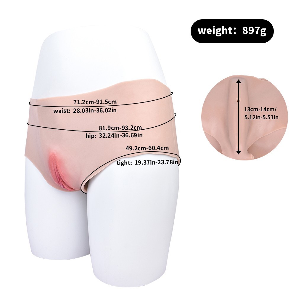 Silicone Fake Vagina Pants Hip Enhancer Transgender Panties For Crossdresser