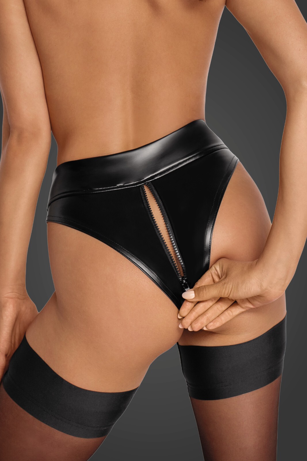 Powerwetlook High Waist Thong