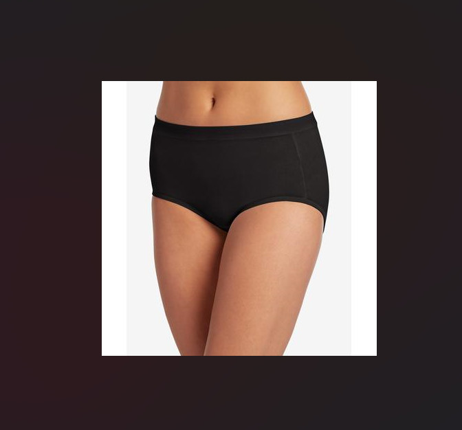 Jockey Cotton Stretch Brief 1556, Available in Extended Sizes – Black, size 6
