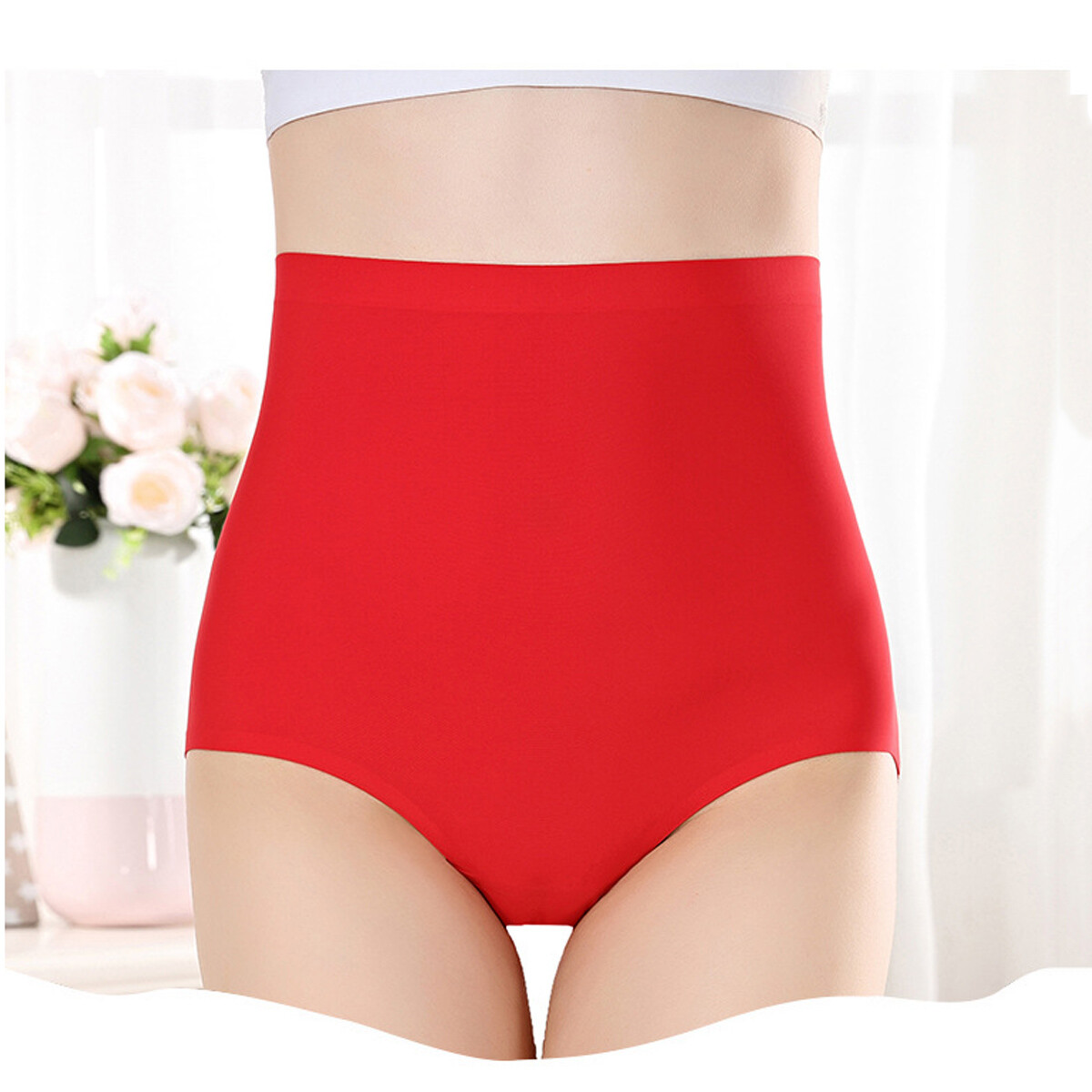Ice Silk Seamless Panties Women’s one Piece Breathable High-Waisted Knickers