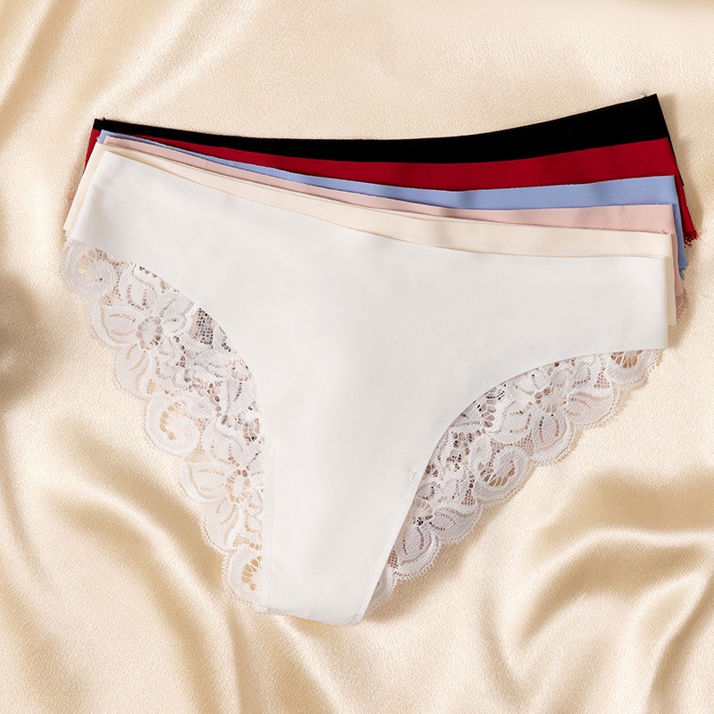 6PCS/LOT Womens Sexy Panties Brief Sheer French Lace Underwear Bikinis Lingeries