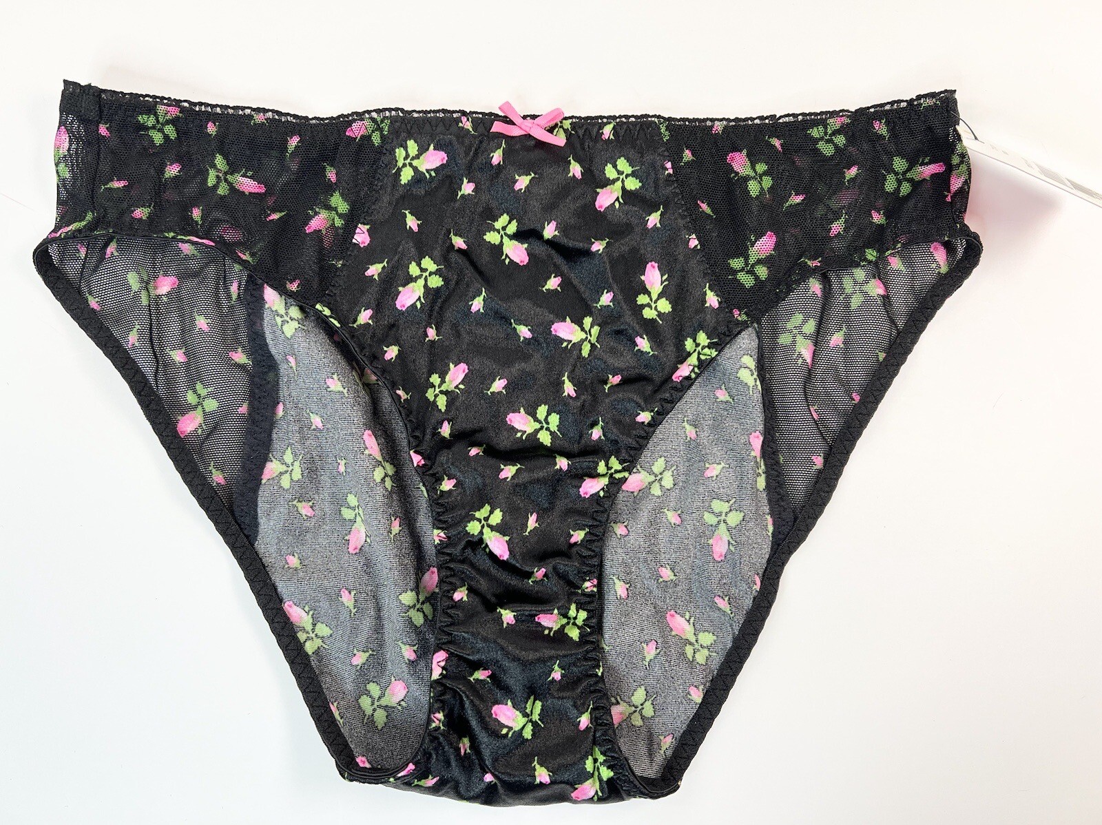Victoria’s Secret NWT BETSEY JOHNSON Mesh And Satin Bikini Panty M Vintage