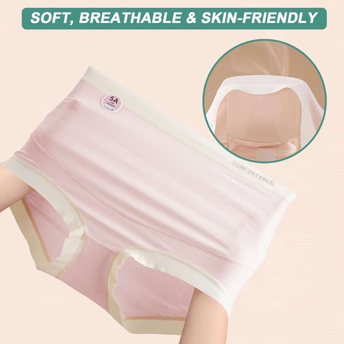 1-4Pcs Women Underwear High Waist Briefs Panties Stretch Maternity Comfy Fiber