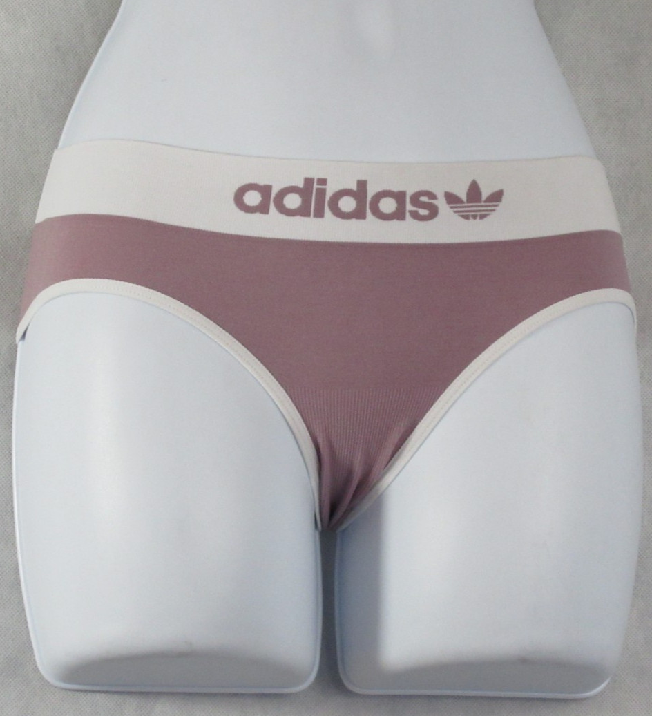 Adidas Women’s Wide Logo Elastic Waist Hipster Panty Underwear, Mauve, XS