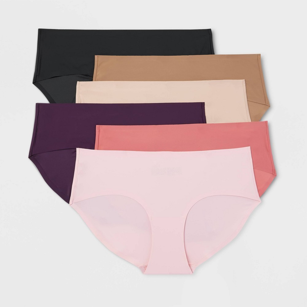 Women’s 6pk Bonded Microfiber Hipster Underwear – Auden™ Assorted Color L